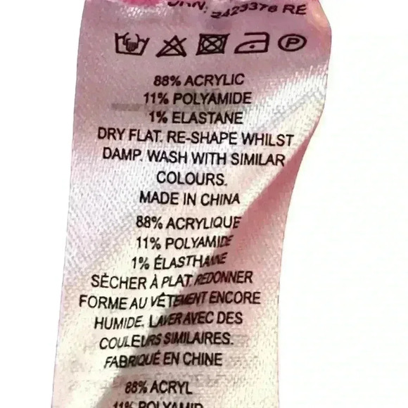 FRENCH CONNECTION BABY SOFT RAGLAN KNIT SWEATER BRIGHT PINK SIZE M - Picture 6 of 6